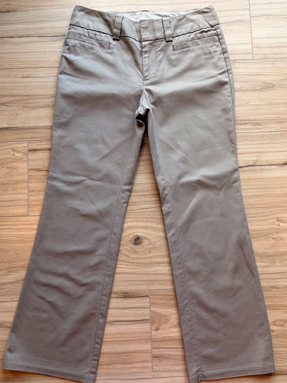 Gap Curvy Fit Ankle Pants Beige Khaki Womens Size 6 Stretch